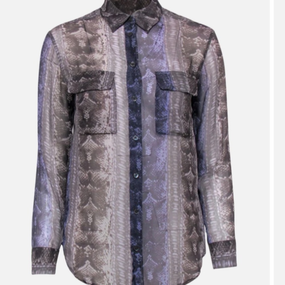 Slim signature 100% silk equipment top